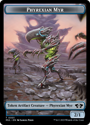 Phyrexian Myr // Teferi's Talent Emblem Double-Sided Token [Tokens] March of the Machine Tokens MTG Single Magic: The Gathering