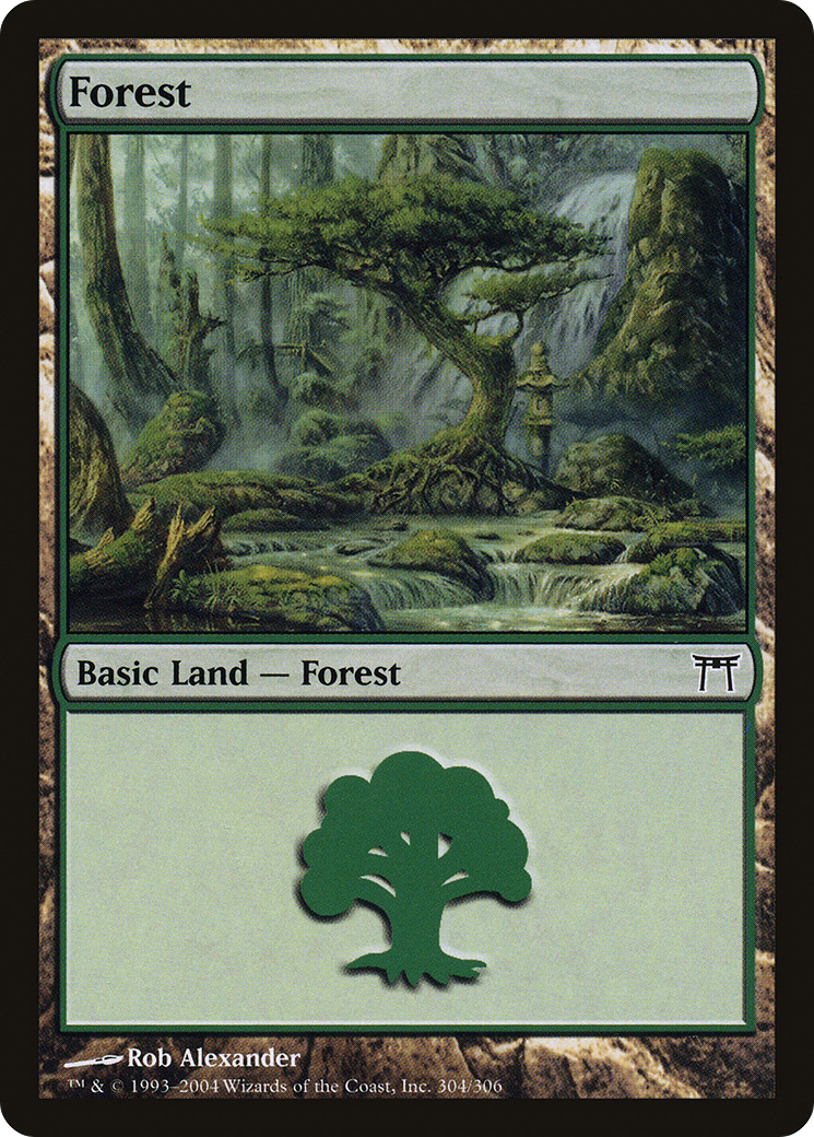 Forest (CHK-304) [Champions of Kamigawa] MTG Single Wizards of the Coast
