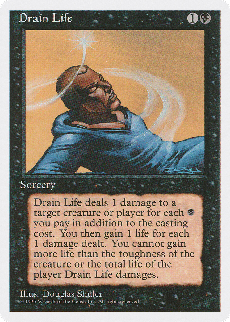 Drain Life (4ED-132) [Fourth Edition] MTG Single Wizards of the Coast