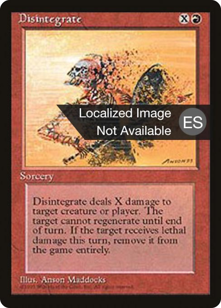 Disintegrate [Fourth Edition (Foreign Black Border)] MTG Single Magic: The Gathering