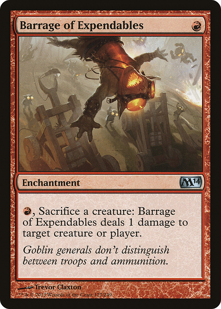 Barrage of Expendables (M14-127) [Magic 2014] Foil MTG Single Wizards of the Coast