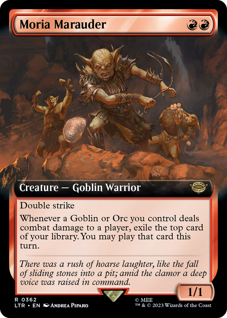 Moria Marauder (LTR-362) [The Lord of the Rings: Tales of Middle-earth] (Extended Art) Foil MTG Single Wizards of the Coast