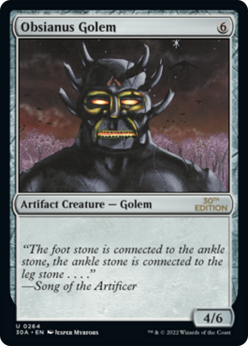Obsianus Golem (30A-264) [30th Anniversary Edition] MTG Single Wizards of the Coast