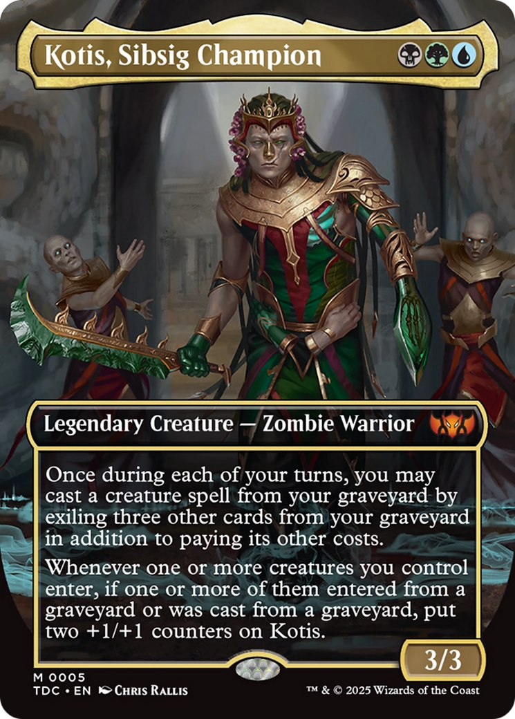 Kotis, Sibsig Champion (Borderless) (TDC-005) [Commander: Tarkir: Dragonstorm] (Borderless) MTG Single Wizards of the Coast