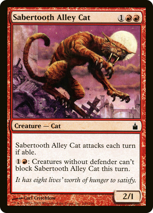 Sabertooth Alley Cat (RAV-140) [Ravnica: City of Guilds] MTG Single Wizards of the Coast