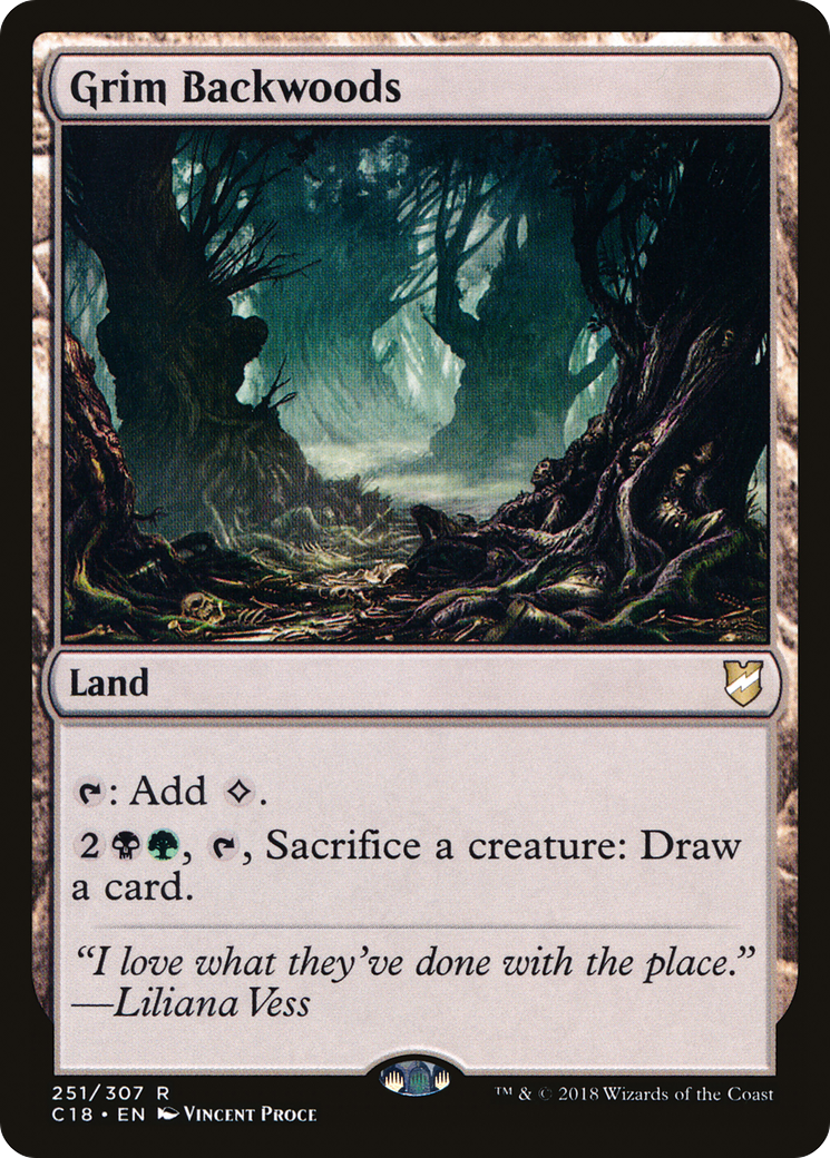 Grim Backwoods (C18-251) [Commander 2018] MTG Single Wizards of the Coast