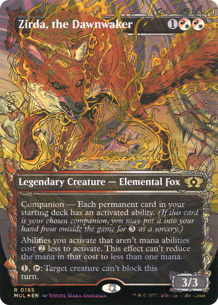 Zirda, the Dawnwaker (MUL-195) [Multiverse Legends] (Showcase) (Borderless) Foil MTG Single Wizards of the Coast