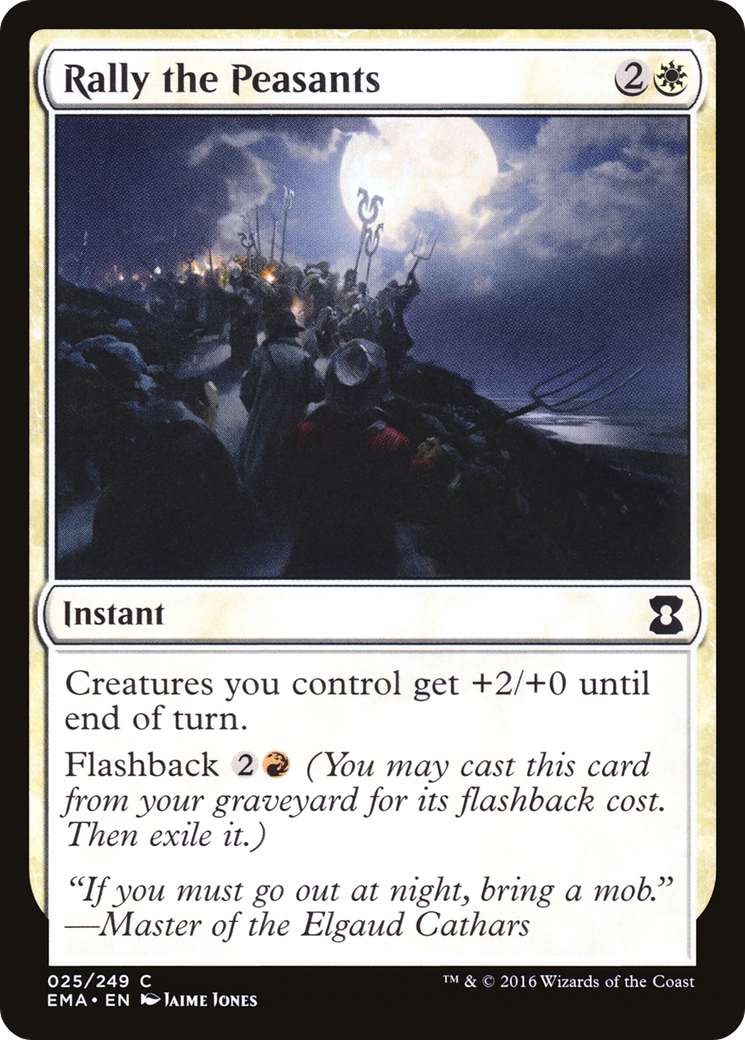Rally the Peasants (EMA-025) [Eternal Masters] Foil MTG Single Wizards of the Coast