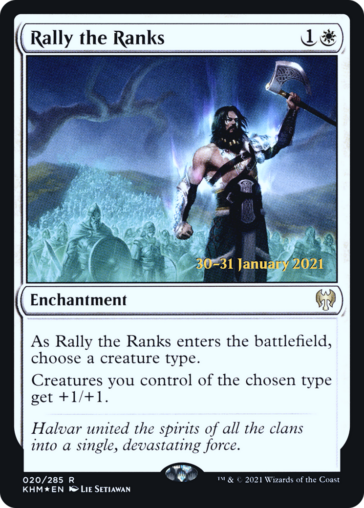 Rally the Ranks (PRE-020) [Kaldheim Promos] Foil MTG Single Wizards of the Coast