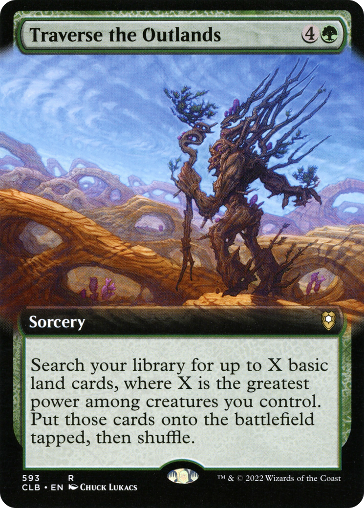 Traverse the Outlands (Extended Art) [Commander Legends: Battle for Baldur's Gate] MTG Single Magic: The Gathering