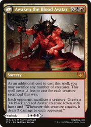 Extus, Oriq Overlord // Awaken the Blood Avatar (STX-149) [Strixhaven: School of Mages] Foil MTG Single Wizards of the Coast