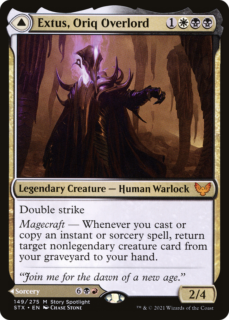 Extus, Oriq Overlord // Awaken the Blood Avatar (STX-149) [Strixhaven: School of Mages] Foil MTG Single Wizards of the Coast