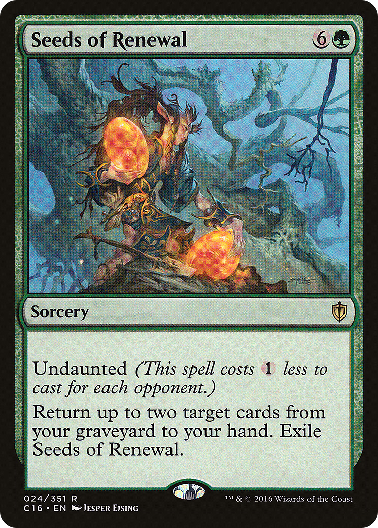 Seeds of Renewal (C16-024) [Commander 2016] MTG Single Wizards of the Coast