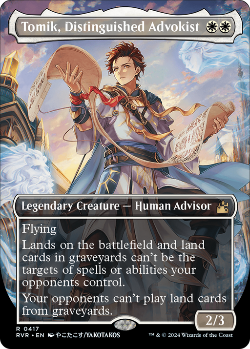 Tomik, Distinguished Advokist (Anime Borderless) (RVR-417) [Ravnica Remastered] (Borderless) MTG Single Wizards of the Coast