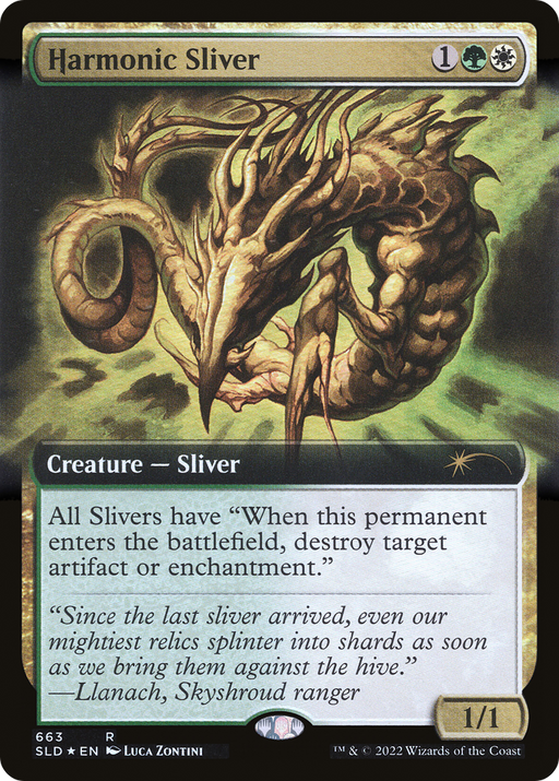 Harmonic Sliver (SLD-663) [Secret Lair Drop] (Extended Art) Foil MTG Single Wizards of the Coast
