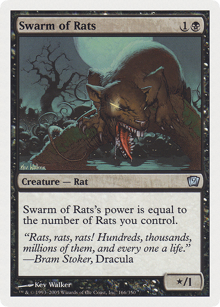 Swarm of Rats (9ED-166) [Ninth Edition] MTG Single Wizards of the Coast