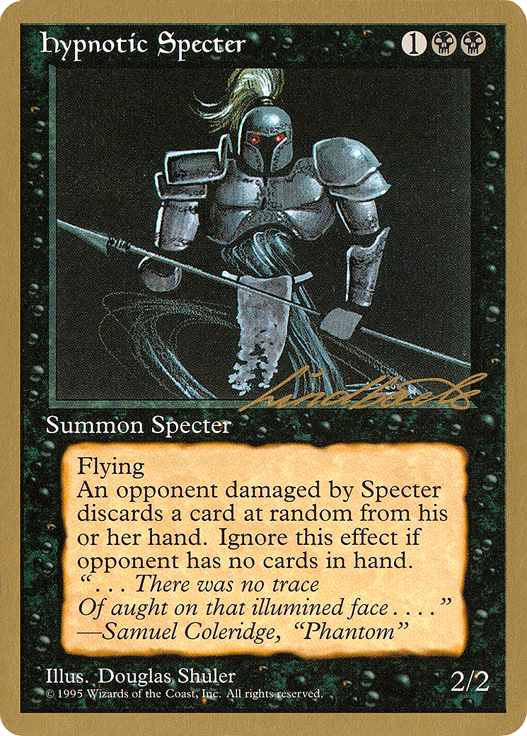 Hypnotic Specter - 1996 Leon Lindback (4ED) (WCD-) [Misc] Pro Tour Collector Set MTG Single Wizards of the Coast