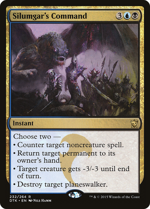 Silumgar's Command (DTK-232) [Dragons of Tarkir] MTG Single Wizards of the Coast
