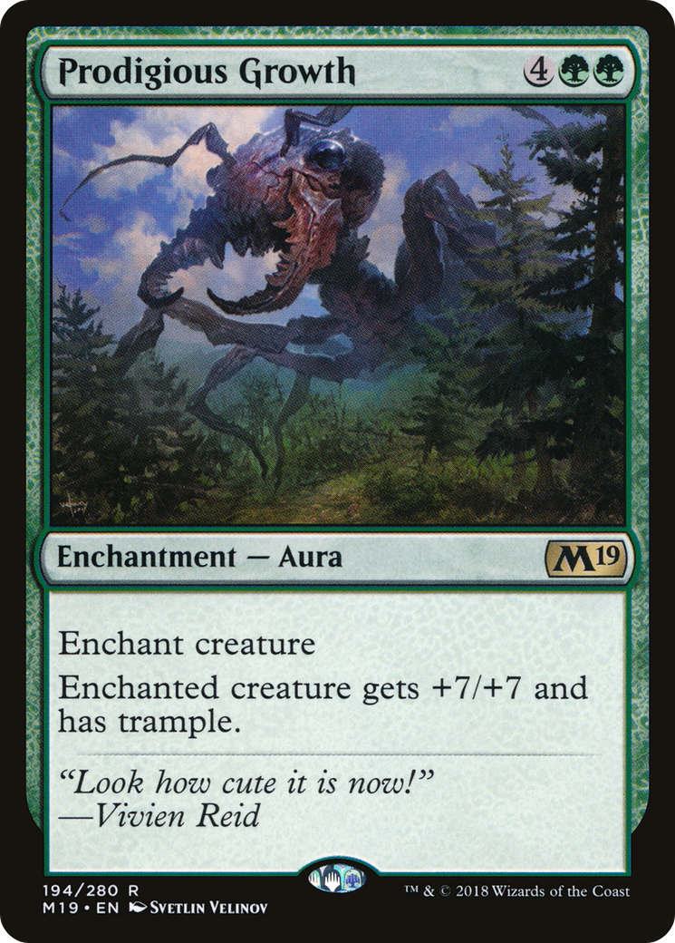 Prodigious Growth (M19-194) [Core Set 2019] Foil MTG Single Wizards of the Coast