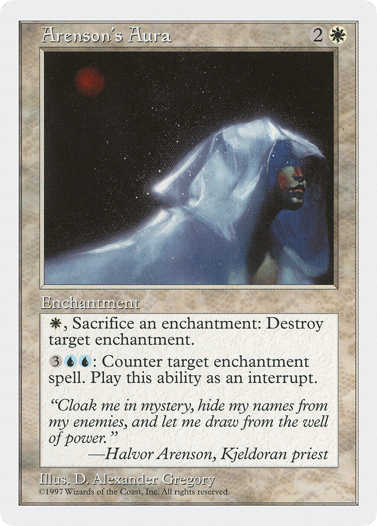 Arenson's Aura (5ED-006) [Fifth Edition] MTG Single Wizards of the Coast
