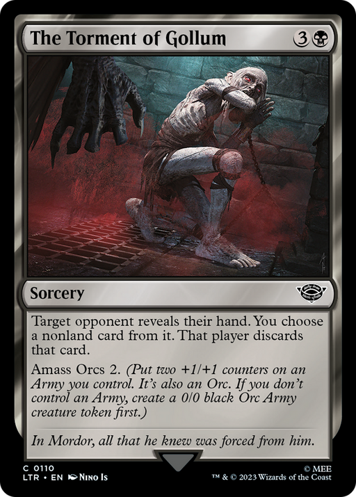 The Torment of Gollum (LTR-110) [The Lord of the Rings: Tales of Middle-earth] MTG Single Wizards of the Coast