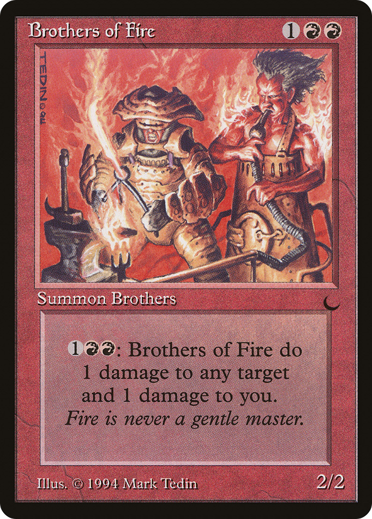 Brothers of Fire (DRK-059) [Oldschool] The Dark MTG Single Wizards of the Coast
