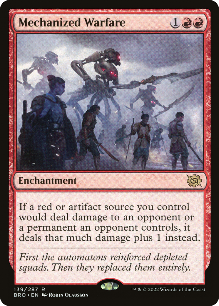 Mechanized Warfare (BRO-139) [The Brothers' War] MTG Single Wizards of the Coast