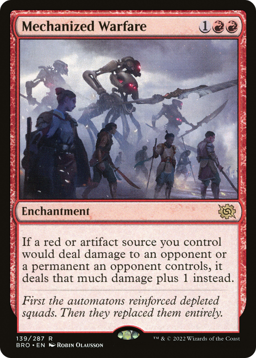 Mechanized Warfare (BRO-139) [The Brothers' War] MTG Single Wizards of the Coast