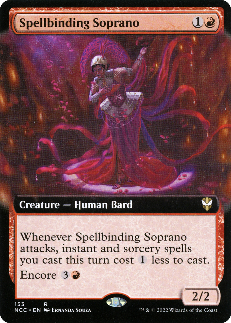 Spellbinding Soprano (NCC-153) [New Capenna Commander] (Extended Art) MTG Single Wizards of the Coast