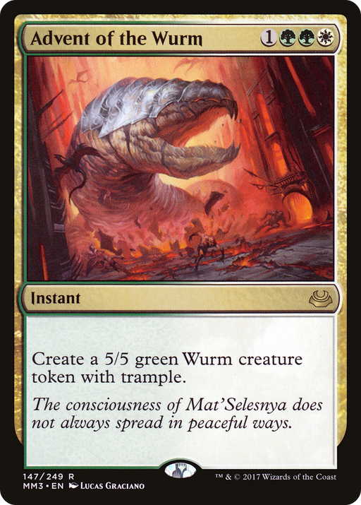 Advent of the Wurm [Modern Masters 2017] MTG Single Magic: The Gathering