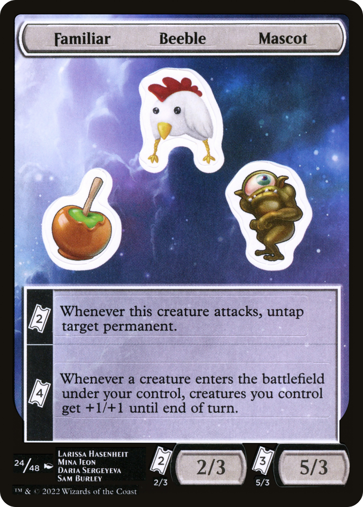 Familiar Beeble Mascot (UNF-024) [Tokens] Unfinity Sticker Sheets MTG Single Wizards of the Coast