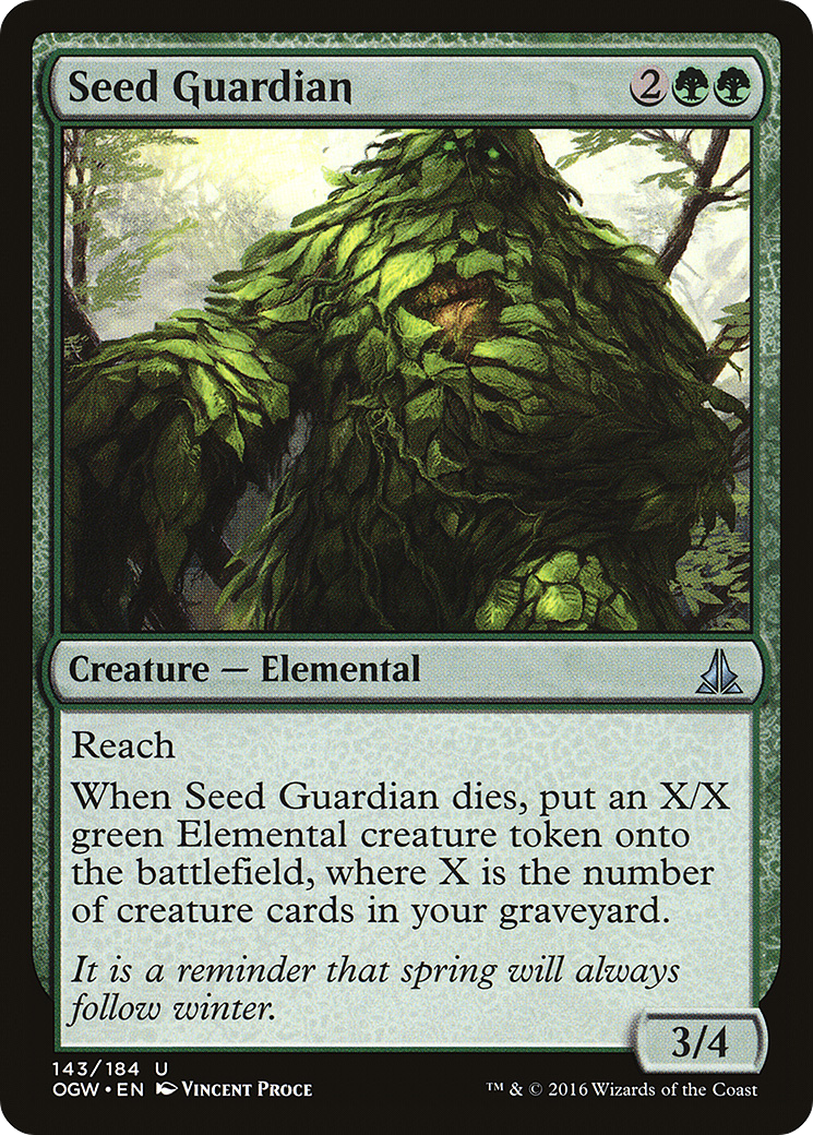 Seed Guardian (OGW-143) [Oath of the Gatewatch] MTG Single Wizards of the Coast