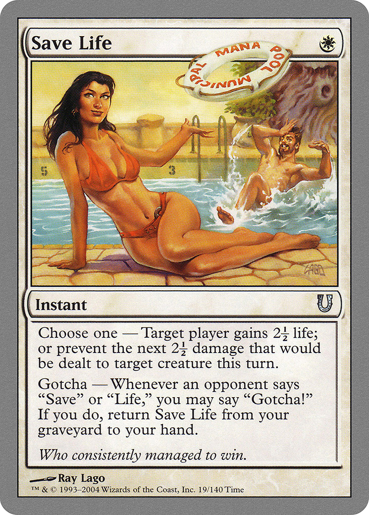 Save Life (UNH-019) [Unhinged] Foil MTG Single Wizards of the Coast