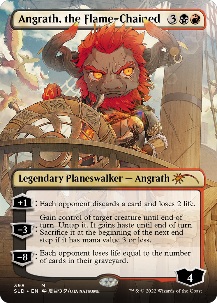 Angrath, the Flame-Chained (SLD-398) [Secret Lair] Drop (Borderless) Foil MTG Single Wizards of the Coast