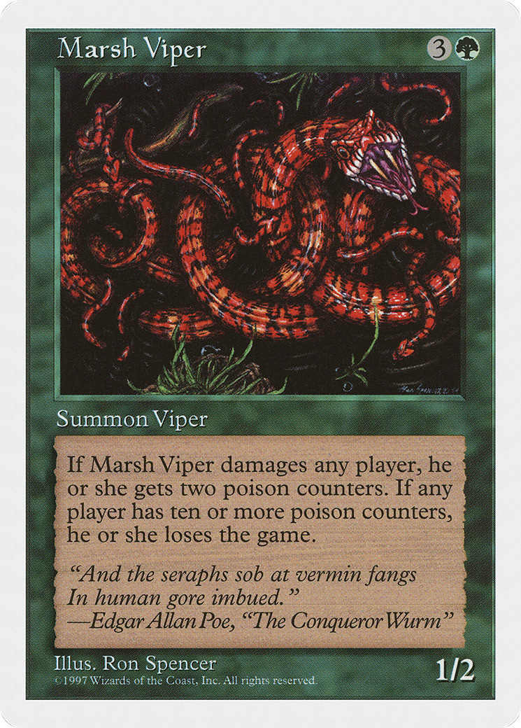 Marsh Viper (5ED-315) [Fifth Edition] MTG Single Wizards of the Coast