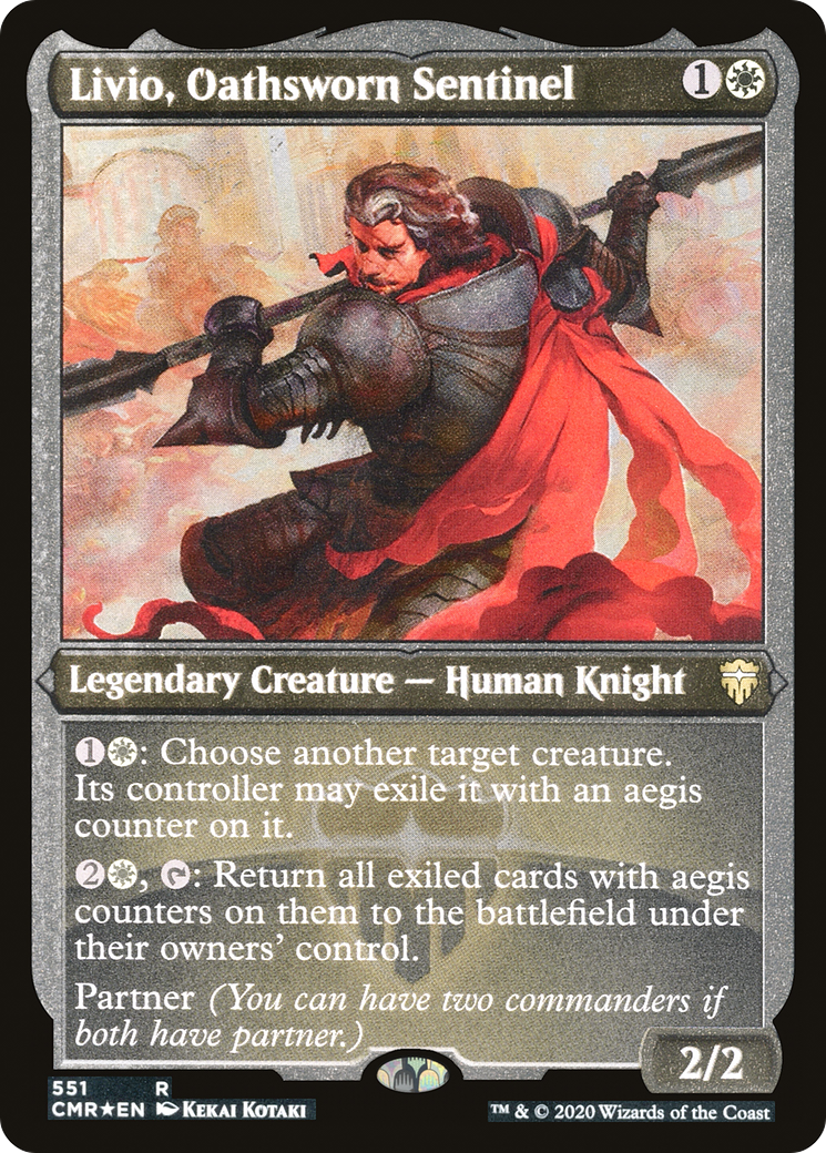 Livio, Oathsworn Sentinel (CMR-551) [Commander Legends] Foil MTG Single Wizards of the Coast