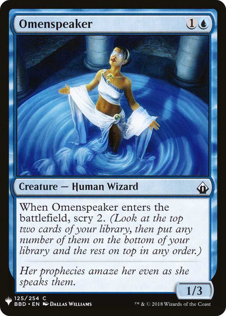 Omenspeaker (LIST-BBD-125) [Mystery Booster] The List MTG Single Wizards of the Coast