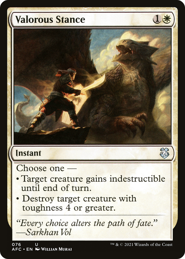 Valorous Stance (AFC-076) [Forgotten Realms Commander] MTG Single Wizards of the Coast