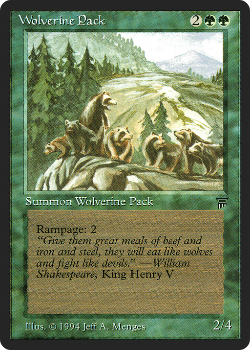 Wolverine Pack (LEG-) [Oldschool] Legends MTG Single Wizards of the Coast
