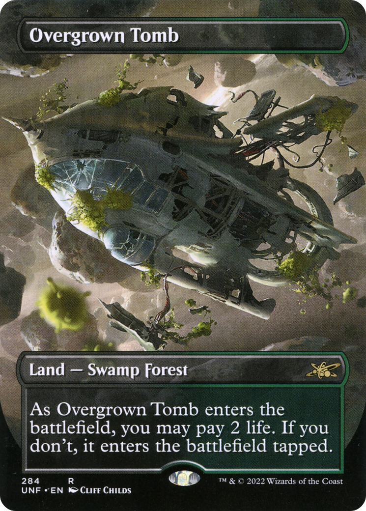 Overgrown Tomb (UNF-284) [Unfinity] (Borderless) MTG Single Wizards of the Coast