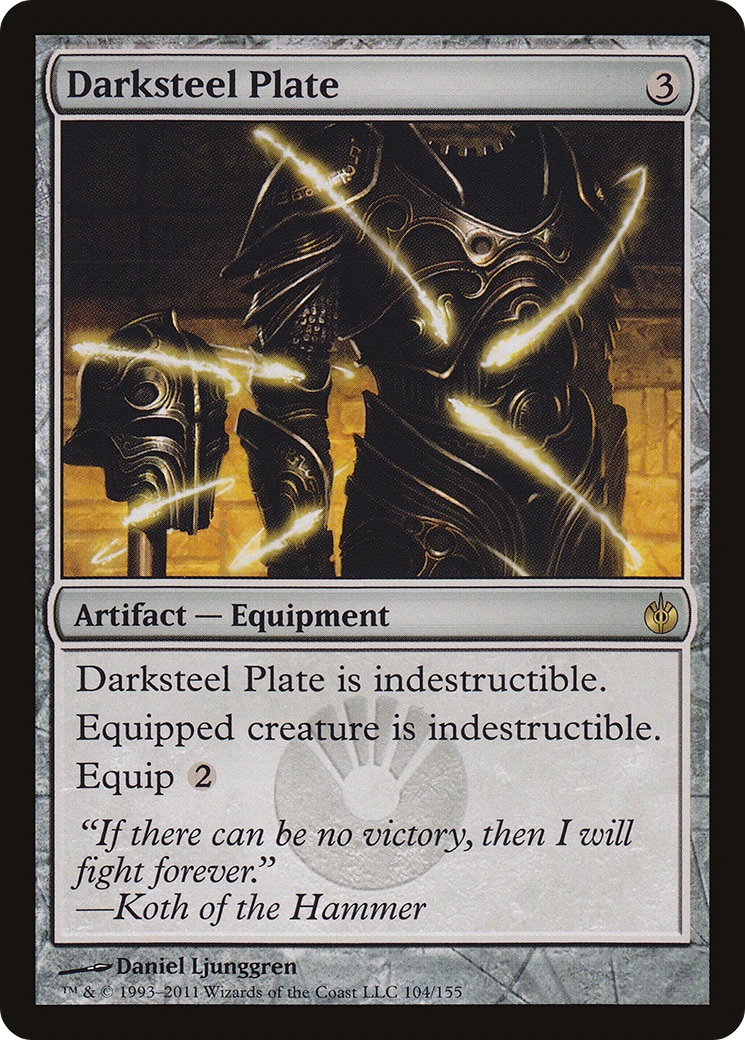 Darksteel Plate (MBS-104) [Mirrodin Besieged] MTG Single Wizards of the Coast