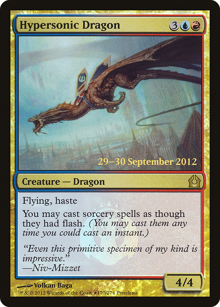 Hypersonic Dragon (PRE-170) [Return to Ravnica Promos] Foil MTG Single Wizards of the Coast