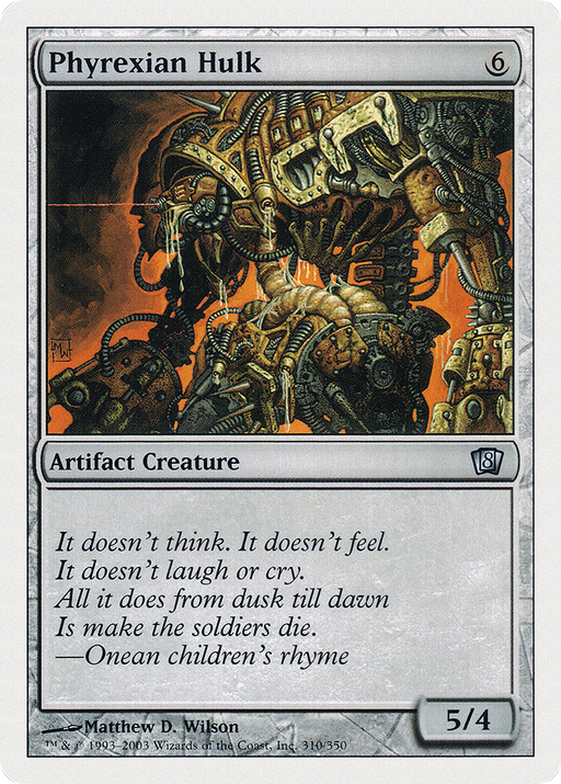 Phyrexian Hulk (8ED-310) [8th Edition] Foil MTG Single Wizards of the Coast