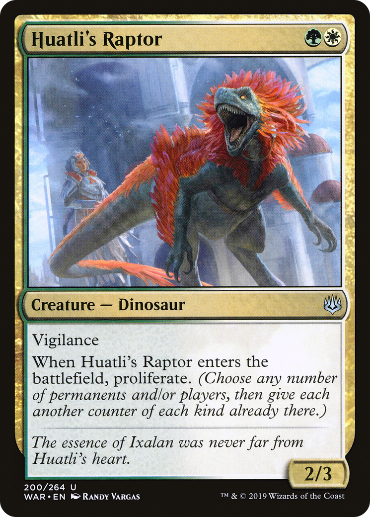 Huatli's Raptor (WAR-200) [War of the Spark] Foil MTG Single Wizards of the Coast