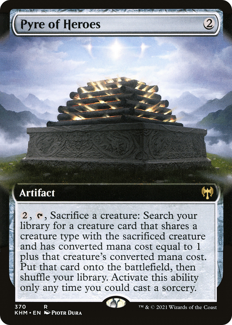 Pyre of Heroes (KHM-370) [Kaldheim] (Extended Art) Foil MTG Single Wizards of the Coast