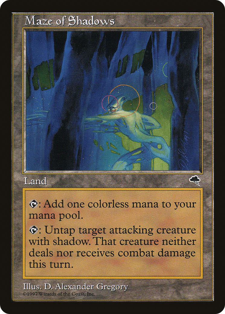 Maze of Shadows (TMP-319) [Tempest] MTG Single Wizards of the Coast