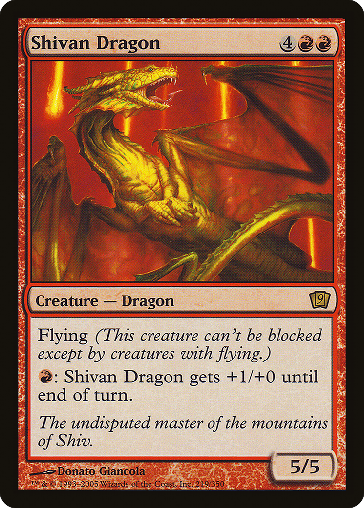Shivan Dragon (9ED-219) [9th Edition] MTG Single Wizards of the Coast
