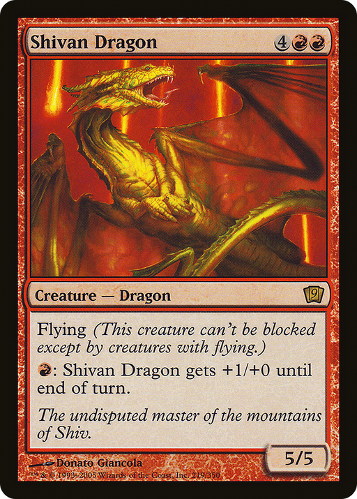Shivan Dragon (9ED-219) [9th Edition] Foil MTG Single Wizards of the Coast