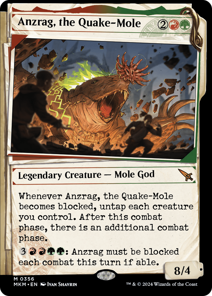 Anzrag, the Quake-Mole (MKM-356) [Murders at Karlov Manor] (Showcase) MTG Single Wizards of the Coast