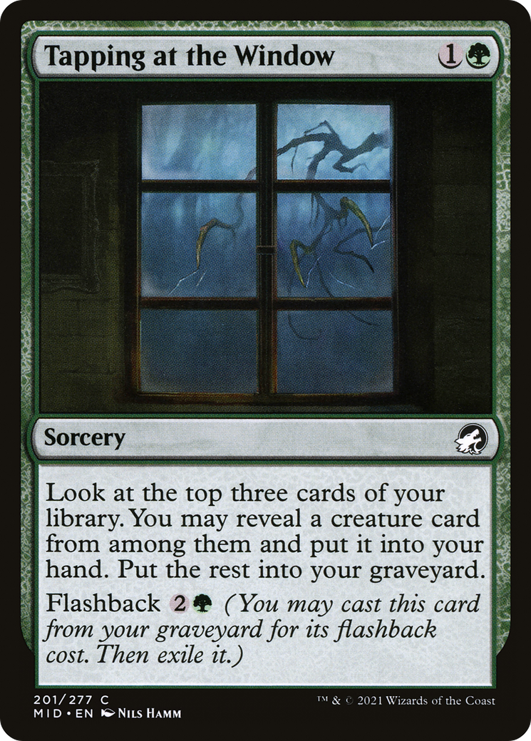 Tapping at the Window (MID-201) [Innistrad: Midnight Hunt] Foil MTG Single Wizards of the Coast